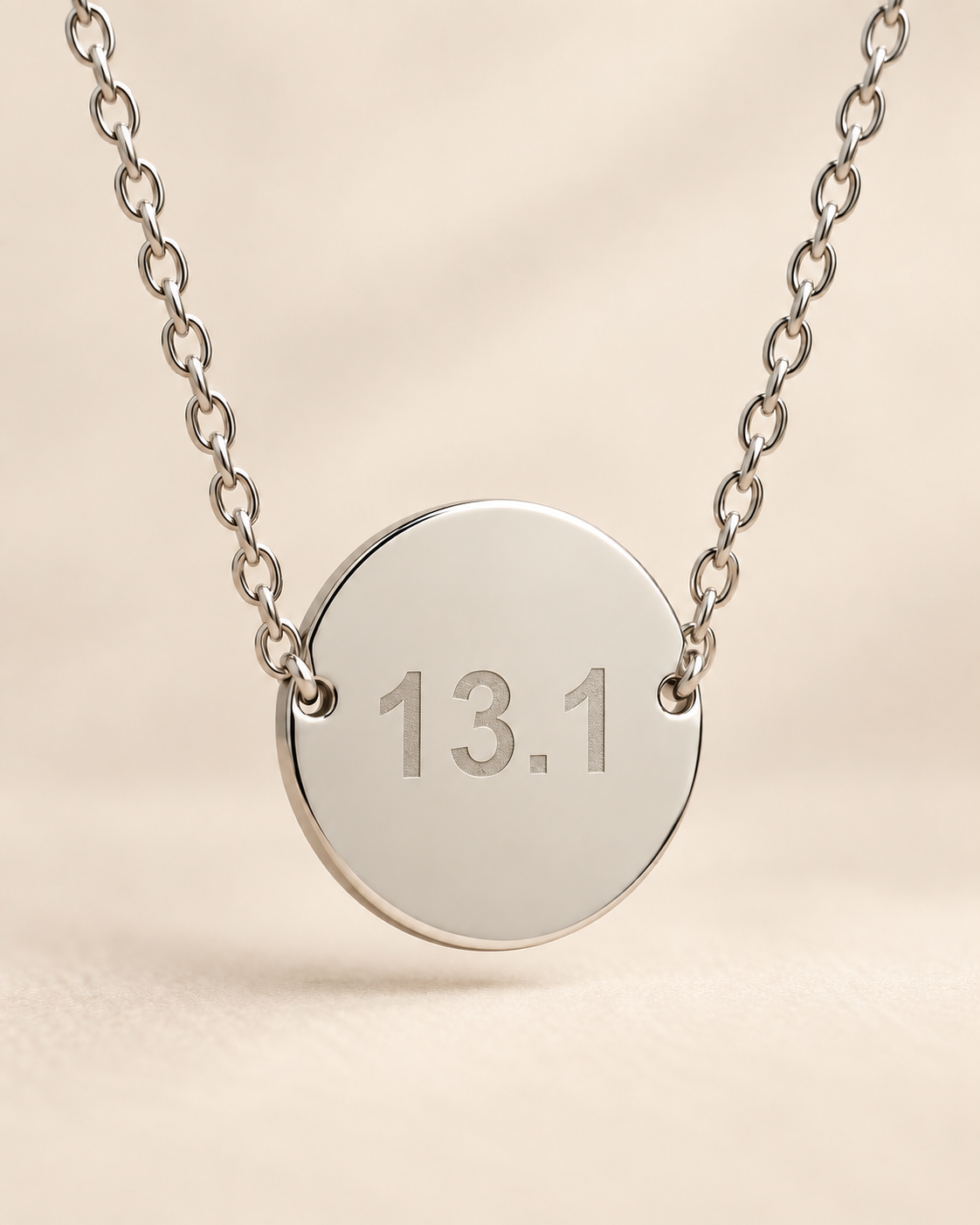Running & Race Keepsake Necklace | 13.1 * 26.2 * I RAN LB * Bicycle