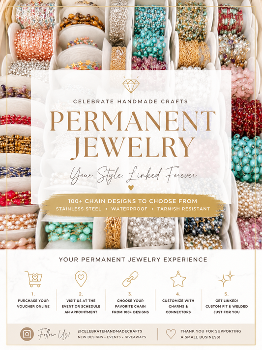 Permanent Jewelry Experience – Choose Your Chain at Your Appointment